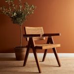 Mebel Jati Jepara Terbaru Model Kursi Cafe Minimalis Kombinasi Rotan YMJ KC 77