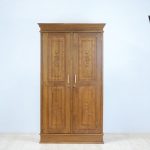 Mebel Jepara Minimalis Lemari Pakaian Kayu Jati 2 Pintu YMJ-LMP 76