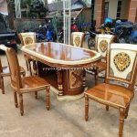 meja makan oval jati jepara