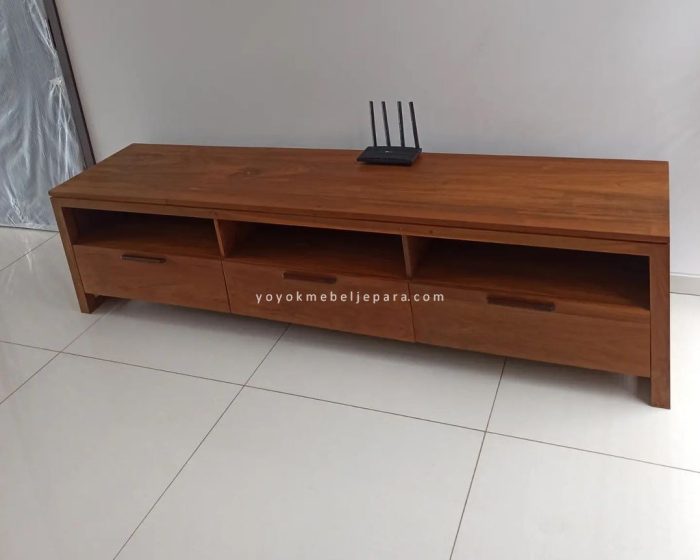 bufet tv kayu jati minimalis 1
