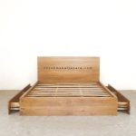 tempat tidur laci jati