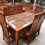 set meja makan jati 6 kursi