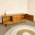 bufet tv jati minimalis modern 2