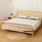 1 Set Tempat Tidur Minimalis Laci, 2 Nakas Kayu Jati Kombinasi Rotan YMJ-TTD 36 - Image 2