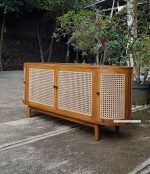 Buffet Retro Minimalis Kayu Jati Kombinasi Rotan YMJ-BFT 35 - Image 5