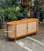 Buffet Retro Minimalis Kayu Jati Kombinasi Rotan YMJ-BFT 35 - Image 2