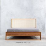 Harga Tempat Tidur Bahan Kayu Jati Kombinasi Rotan YMJ-TTD 33