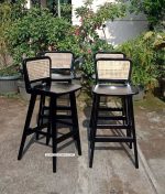 Kursi Bar Kayu Jati Kombinasi Rotan YMJ KBR 11 - Image 2