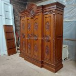 Lemari Baju Ukiran Jepara 4 Pintu YMJ-LMP 19