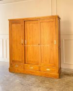 Lemari Pakaian Minimalis Kayu Jati 3 Pintu Sliding YMJ-LMP 24 - Image 2