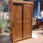 Pengrajin Mebel Jepara Spesialis Almari Baju 2 Pintu Sliding YMJ-LMP 22