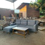 Set Meja Kursi Ruang Tamu Modern Minimalis L Shape YMJ SKTM 60