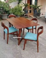 Set Meja Makan Minimalis 4 Kursi Kayu Jati YMJ-SKM 87