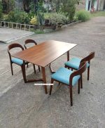 Set Meja Makan Minimalis 4 Kursi Kayu Jati YMJ-SKM 87 - Image 3