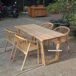 Set Meja Makan Minimalis 4 Kursi Kayu Jati YMJ-SKM 90