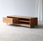 Bufet Meja TV Model Minimalis Kayu Jati Kombinasi Stainless Steel YMJ-BFTV 47 - Image 2