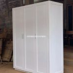 Furniture Jepara Model Almari Baju Minimalis Finishing Duco 3 Pintu YMJ-LMP 30