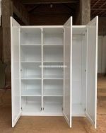 Furniture Jepara Model Almari Baju Minimalis Finishing Duco 3 Pintu YMJ-LMP 30 - Image 2