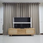 Vintage Style Bufet TV Terbaru Kombinasi Kayu x Rotan YMJ-BFTV 61