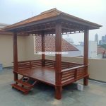 Model Gazebo Kayu Jati Kayu Glugu Kayu Kelapa YMJ-GZB 06