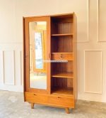 Mebel Jepara Jati Model Lemari Pakaian Minimalis Retro 2 Pintu YMJ-LMP 34 - Image 2