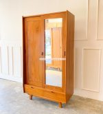 Mebel Jepara Jati Model Lemari Pakaian Minimalis Retro 2 Pintu YMJ-LMP 34 - Image 3