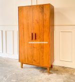Mebel Jepara Jati Model Lemari Pakaian Minimalis Retro 2 Pintu YMJ-LMP 35