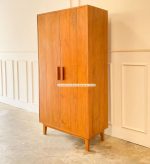 Mebel Jepara Jati Model Lemari Pakaian Minimalis Retro 2 Pintu YMJ-LMP 35 - Image 3