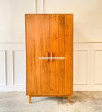 Mebel Jepara Jati Model Lemari Pakaian Minimalis Retro 2 Pintu YMJ-LMP 35 - Image 4