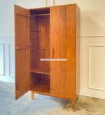 Mebel Jepara Jati Model Lemari Pakaian Minimalis Retro 2 Pintu YMJ-LMP 35 - Image 5