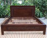 Harga Tempat Tidur Minimalis Kombinasi Ukiran Kayu Jati YMJ-TTD 47