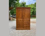 Lemari Pakaian Minimalis Kayu Jati 2 Pintu YMJ-LMP 39