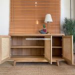 Buffet Retro Minimalis Kayu Jati Kombinasi Rotan YMJ-BFT 48 - Image 2