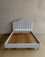 Model Terbaru Custom Design Tempat Tidur Minimalis Kayu Jati x Premium Velvet YMJ-TTD 50