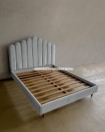 Model Terbaru Custom Design Tempat Tidur Minimalis Kayu Jati x Premium Velvet YMJ-TTD 50 - Image 2
