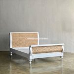Model Terbaru Custom Design Tempat Tidur Minimalis Kayu Jati x Rotan YMJ-TTD 49