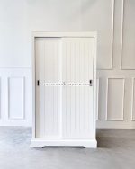 Furniture Jepara Model Almari Baju Minimalis Finishing Duco 2 Pintu YMJ-LMP 44 - Image 4