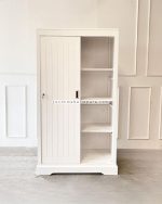 Furniture Jepara Model Almari Baju Minimalis Finishing Duco 2 Pintu YMJ-LMP 44 - Image 2