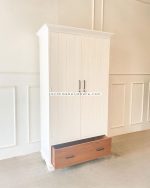 Furniture Jepara Model Almari Baju Minimalis Finishing Duco 2 Pintu YMJ-LMP 45 - Image 4