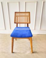 Set Meja Makan Minimalis 4 Kursi Kayu Jati Kombinasi Rotan YMJ-SKM 106 - Image 4