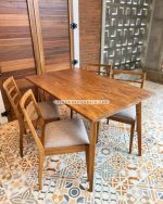Set Meja Makan Minimalis 4 Kursi Kayu Jati YMJ-SKM 104 - Image 2