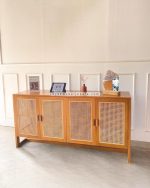 Buffet Retro Minimalis Kayu Jati Kombinasi Rotan YMJ-BFT 65 - Image 2