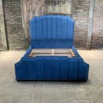 Model Terbaru Custom Design Tempat Tidur Minimalis Kayu Jati x Premium Velvet YMJ-TTD 52 - Image 2