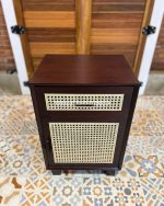 Nakas Kayu Jati Model Minimalis Kombinasi Rotan YMJ-NKS 06 - Image 5