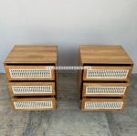 Nakas Minimalis Kayu Jati Kombinasi Rotan YMJ-NKS 09 - Image 4