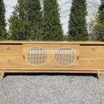 Retro Style Bufet TV Terbaru Kombinasi Kayu x Rotan YMJ-BFTV 103