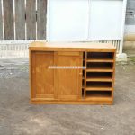 Rak Sepatu Kayu Jati Model Minimalis YMJ-RKSP 12