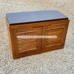 Bangku Rak Sepatu Kayu Jati Model Minimalis YMJ-RKSP 09