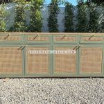 Buffet Custom Minimalis Kayu Jati Kombinasi Rotan YMJ-BFT 70