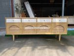 Harga Buffet Custom Minimalis Kayu Jati Kombinasi Rotan YMJ-BFT 71